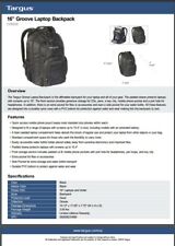 Targus TG-CVR600 Grove Laptop Backpack Fits up to 15.4