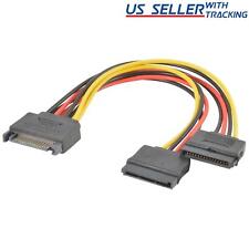 (5-Pack) SATA Power 15-pin Y-Splitter Cable Adapter 5X picture