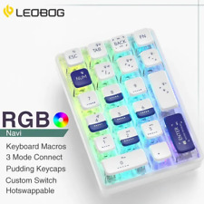 Mechanical Keypad LEOBOG K21 Bluetooth Number Pad 21 Key Transparent Photoshop A picture