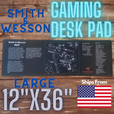 Extended Large SMITH & WESSON Gun Style Gaming Mouse Pad Computer Keyboard XL picture
