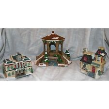 Vintage Gazebo, Station and Quilt Shop Pieces for Christmas Village picture