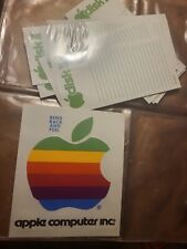 1980s Apple Computer Logo-Sticker-Decals Rainbow with 5.25 Plastic disc holders picture