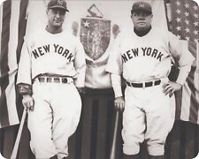 Babe Ruth Lou Gehrig Home Baseball Card Mouse Pad Poster 7 3/4  x 9
