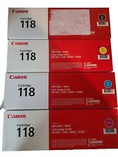 **NEW--OEM**Full Set of 4 Genuine Factory Sealed CANON 118 Toner picture