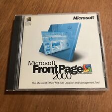 Microsoft Office FrontPage 2000 For Windows NT 98 2 Disc Program W/ Serial # picture