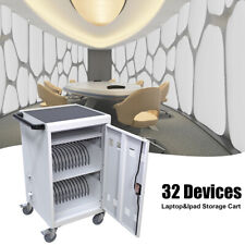 32-Device Mobile Charging Cart and Cabinet Storage for Tablets Laptops Computers picture