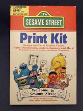 1988 Big Box Computer Program Sesame Street Print Kit 5.25