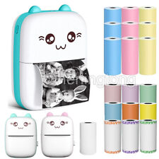 Mini Pocket Thermal Printer Wireless Bluetooth Photo With 9 Rolls Paper/Sticker picture
