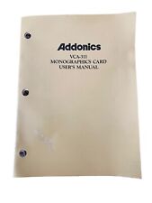 vintage computing addonics vca-311 monographics card user's manual - Sertek picture