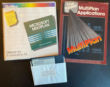 Vtg Microsoft Multiplan Commodore64 1983 HesWare Worksheet Program + Applic Book picture