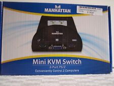 2-Port PS2 KVM Switch with Cables Manhattan #151238 picture