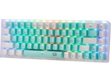 Redragon k631 castor pro wired RGB Mechanical keyboard | WHITE &MINT  picture