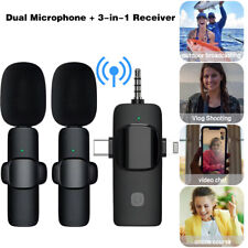 Wireless Microphone Audio Video Recording 3.5mm Mini Lavalier For Android/iphone picture