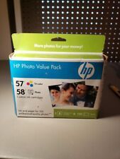 HP Photo Value Pack 57Tri-Color/ 58 Photo Custom Ink Cartridges  Exp: 7/2009 picture