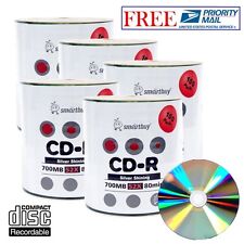 500 Pack Smartbuy CD-R 52X 700MB Shiny Silver Blank Record Disc Priority Mail picture