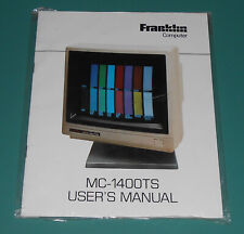 Vintage Franklin MC 1400TS Computer Monitor Users Manual 1980s History picture