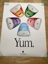 Vintage 1999 Apple Computer iMac G3 YUM Think Different Poster  22x28” picture