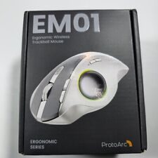 ProtoArc EM01 2.4G Ergonomic Rechargeable Wireless Bluetooth Trackball Mouse picture