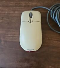 Vintage Off White Microsoft Wheel Mouse Optical USB PS/2 Compatible Mouse Works picture