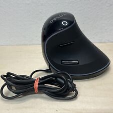 Delux M618 Plus Vertical Mouse Carpal Tunnel Black USB Wired RGB LIGHT picture