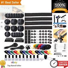 300PCS Cable Management Kit - Cord Protector, Cable Clips, Fastening Ties & More picture