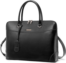 Leather Briefcase for Women 15.6 Inch Laptop Business Vintage Slim Ladies Should picture
