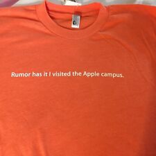 NWT OOP APPLE CAMPUS COMPANY STORE LOGO SZ SMALL ORANGE T-SHIRT~not iPHONE 15 picture