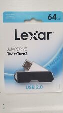 64 GB Lexar Jumpdrive Twist Turn 2 USB 2.0 LJDTT2-64GABNABK BLACK  picture