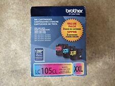 BROTHER XXL LC105CL CYM INK CARTRIDGES 1200 PAGE YIELD EXP 2021 L2-2(22) picture