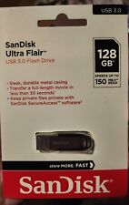 (3) x SanDisk 128GB USB Ultra Flair USB 3.0 150MB/s SDCZ73-128G *3 PER SALE* picture