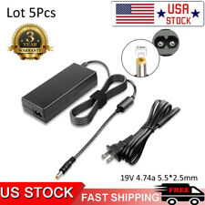 Lot 5Pcs AC Adapter Charger for Toshiba Asus Lenovo Laptop 19V 4.74A 5.5*2.5mm picture