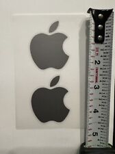 Authentic Apple Logo Sticker Decals - Space Gray 1 Sheet=2 Stickers picture