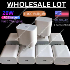 20W PD USB-C Power Adapter Fast Wall Charger For iPhone 15 14 13 8 Wholesale Lot picture