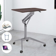 Height Adjustable 750-1060mm PVC Laptop Stand Desk Rolling Cart Mobile Desk USA picture