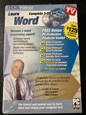 VIDEO PROFESSOR LEARN WORD COMPLETE 3-CD SET VINTAGE NEW FACTORY SEALED  picture