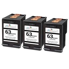 3PK For HP 63 F6U62AN 3-Black Officejet 3830 3831 3832 3833 3834 4650 4652 4655 picture