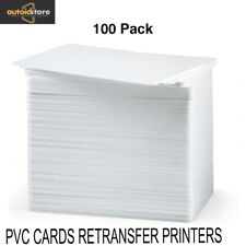 500 Blank White Composite 60/40 PVC Cards, CR80, 30 Mil, GQ,  Retransfer Printer picture