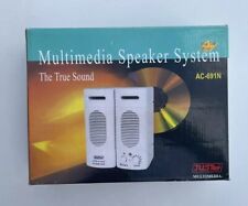NIB Vintage Dynamic Sound Speaker AC-691N JUSTer Computer PC White NEW NOS 220W picture