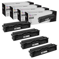 LD 4pk Comp Black Toner Cartridge Fits for HP 202X CF500X 202 LaserJet M254dw picture