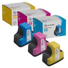 LD 3PK Replacement HP 02 Ink Cartridges CMY PhotoSmart C5180 C6180 C6280 C7250 picture