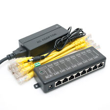 8 Ports Gigabit Passive PoE injector midspan Ethernet Adapter 48V2A 96Watt PSU picture