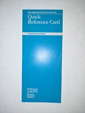 Vtg IBM DOS 3.1 PC XT AT Quick Reference Card Guide Computer Software Aid 613856 picture