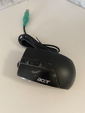 Genuine Vintage Acer Computer Mouse Wired Black Wheel Gaming PC - NEW picture