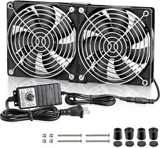 Big Airflow Dual 120mm Fans DC 12V Powered Fan with AC 110V - 240V picture