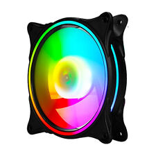 1-5 Pack 120mm RGB LED PC Computer Case Air Cooling Fan Quiet Colorful DC 12 V picture