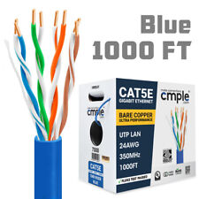 Cat5e Cable Bulk 1000 FT LAN Ethernet Pure Copper Wire CMR UL Rated Cat 5e Cord picture