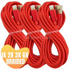 3/6X USB Fast Charging Data Cable 10Ft Lot For iPhone 14 13 12 11 8 Charger Cord picture