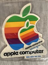 1st ever made original Apple computer stickers (lg & sm) still sealed in package picture