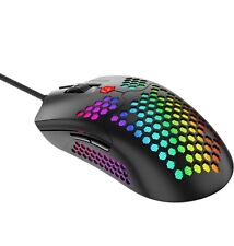 RGB Lightweight Honeycomb Gaming Mouse 12000 DPI Optical Sensor Wired For PC PS4 picture