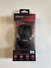 New iHome Computer Classic USB Corded Optical Mouse Black IH-M600B for Mac/PC picture